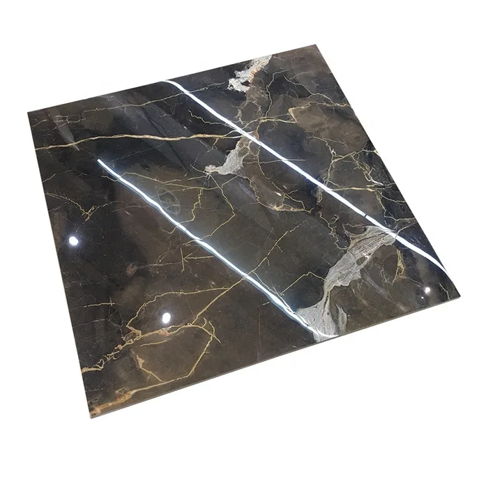 Carreaux grès cérame 60×60 cm – Noir poli